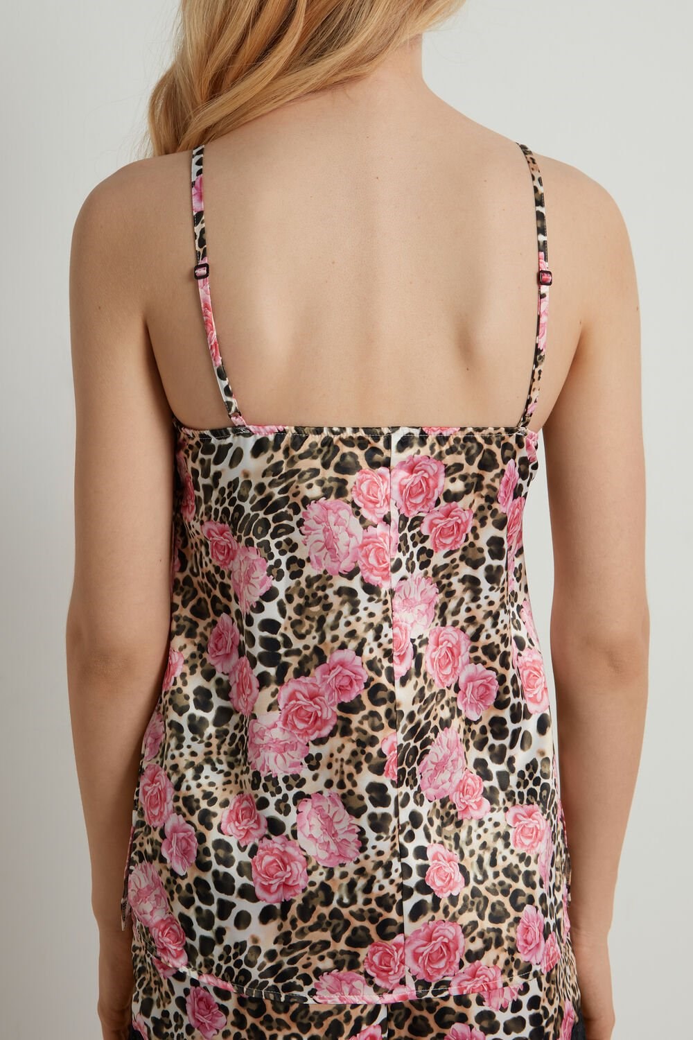 Tezenis Satin and Koronkowe Tank Top Różowe | 7260-QXPAW