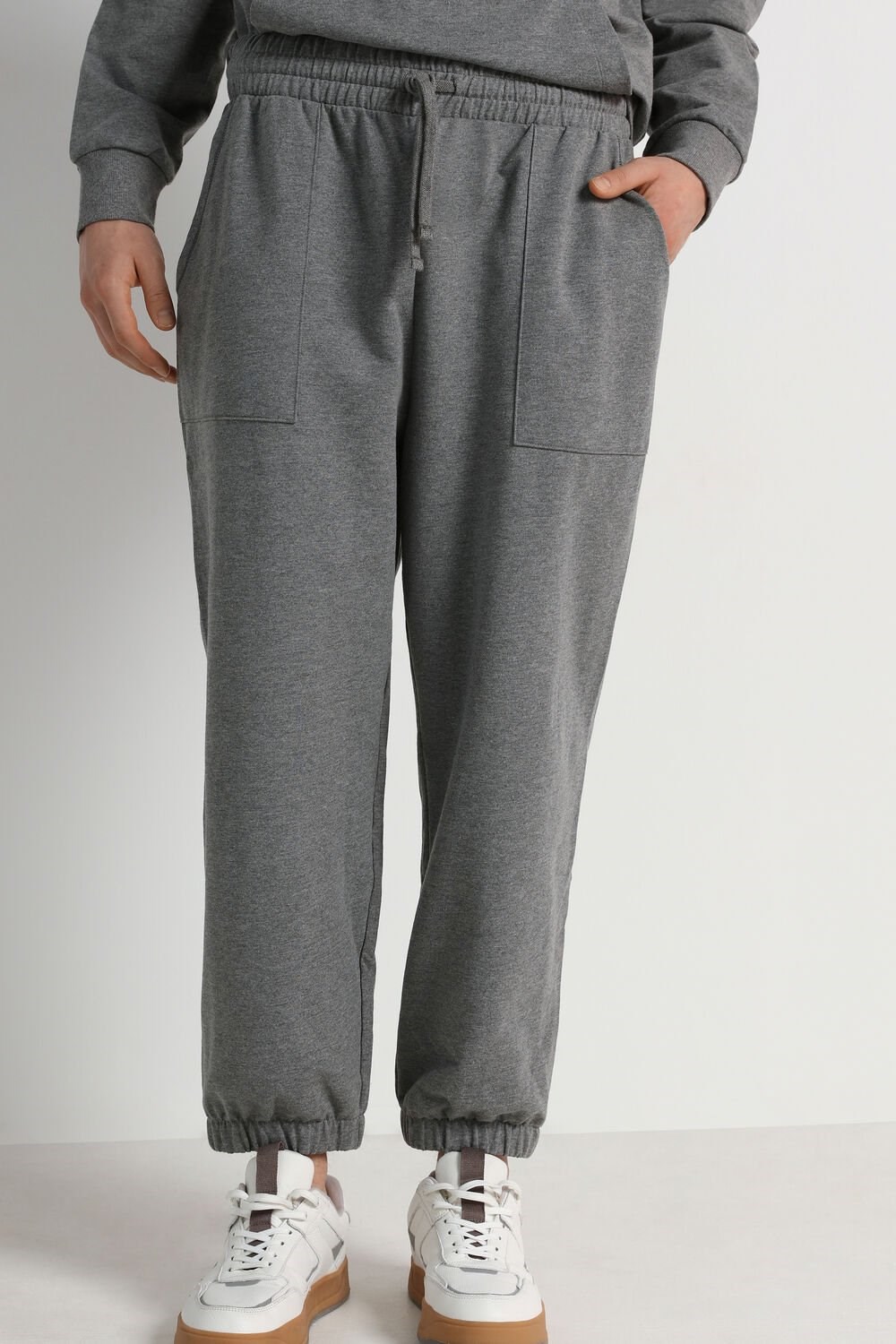 Tezenis Seamed Sweatpants Szare | 6048-OSULC