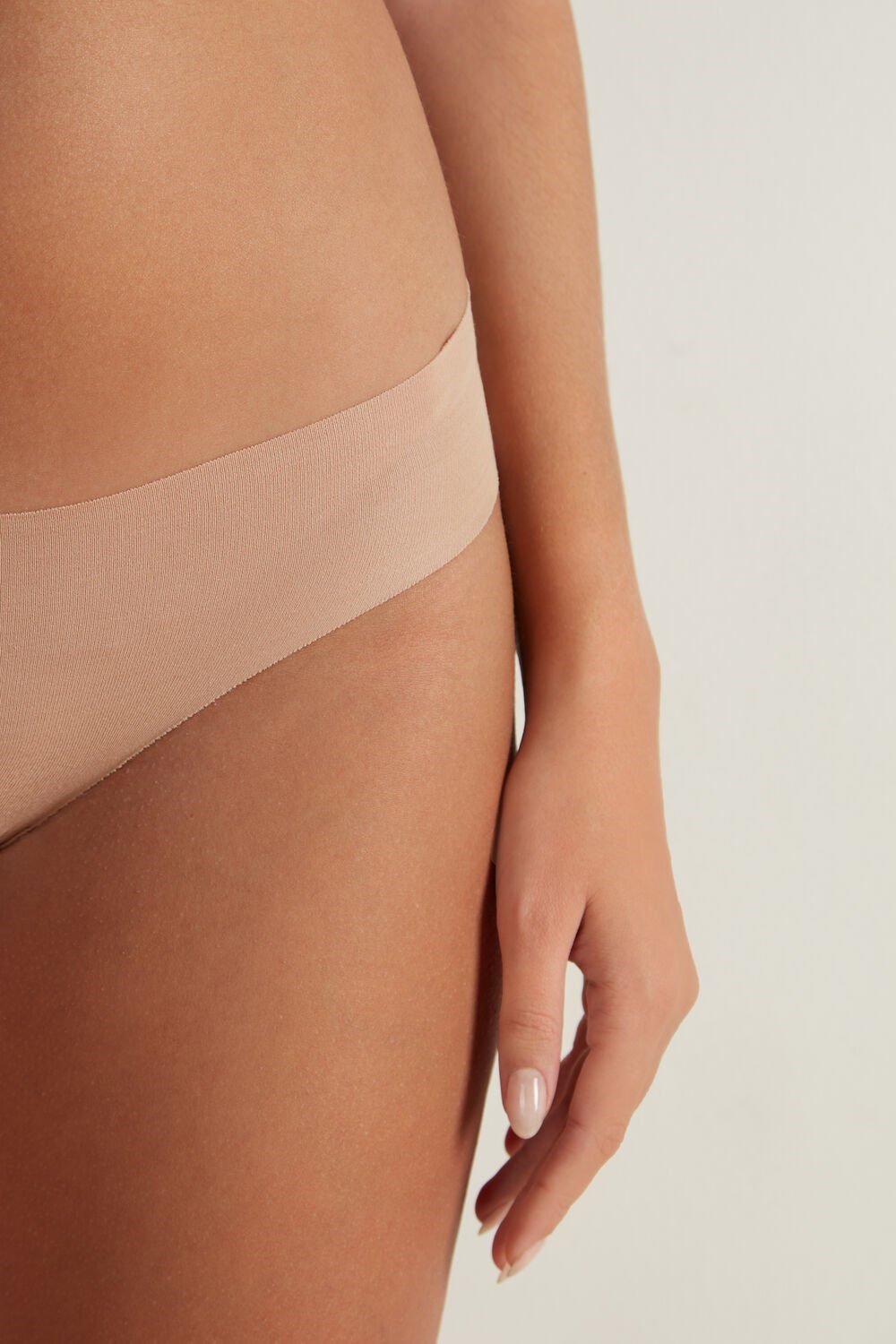 Tezenis Seamless Bawełniane Briefs Nude Natural Blush 1905 | 9475-KMWXC