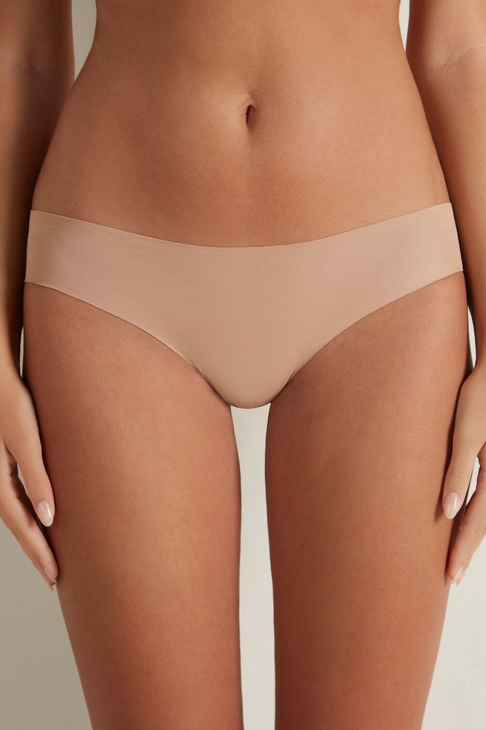 Tezenis Seamless Bawełniane Briefs Nude Natural Blush 1905 | 9475-KMWXC