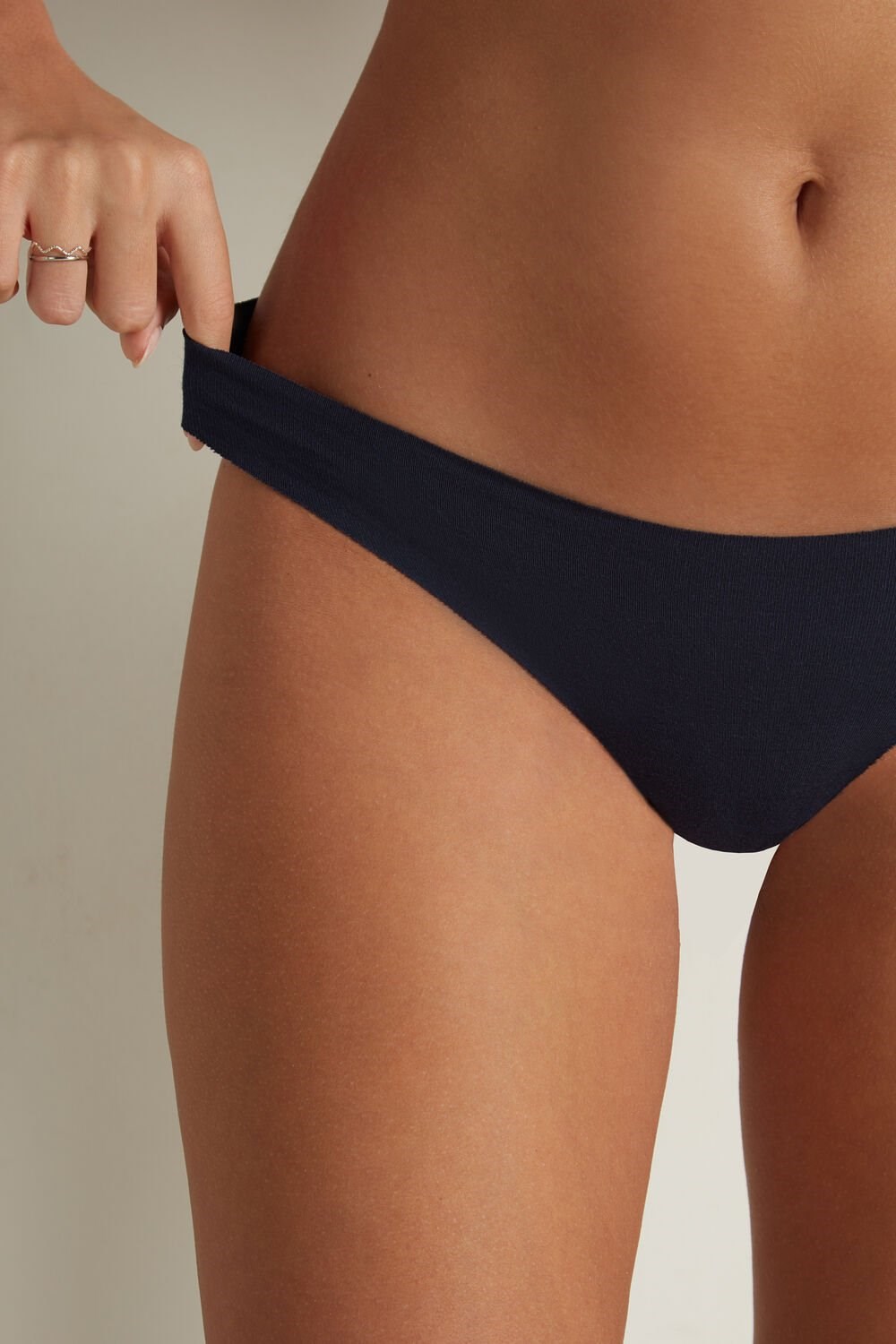 Tezenis Seamless Cheeky Briefs in Bawełniane Niebieskie Niebieskie | 2789-GXMDQ