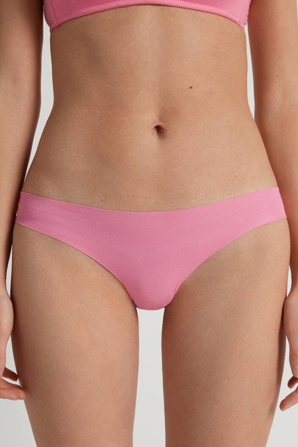 Tezenis Seamless Cheeky Briefs in Bawełniane Różowe Różowe | 3827-EFWKT