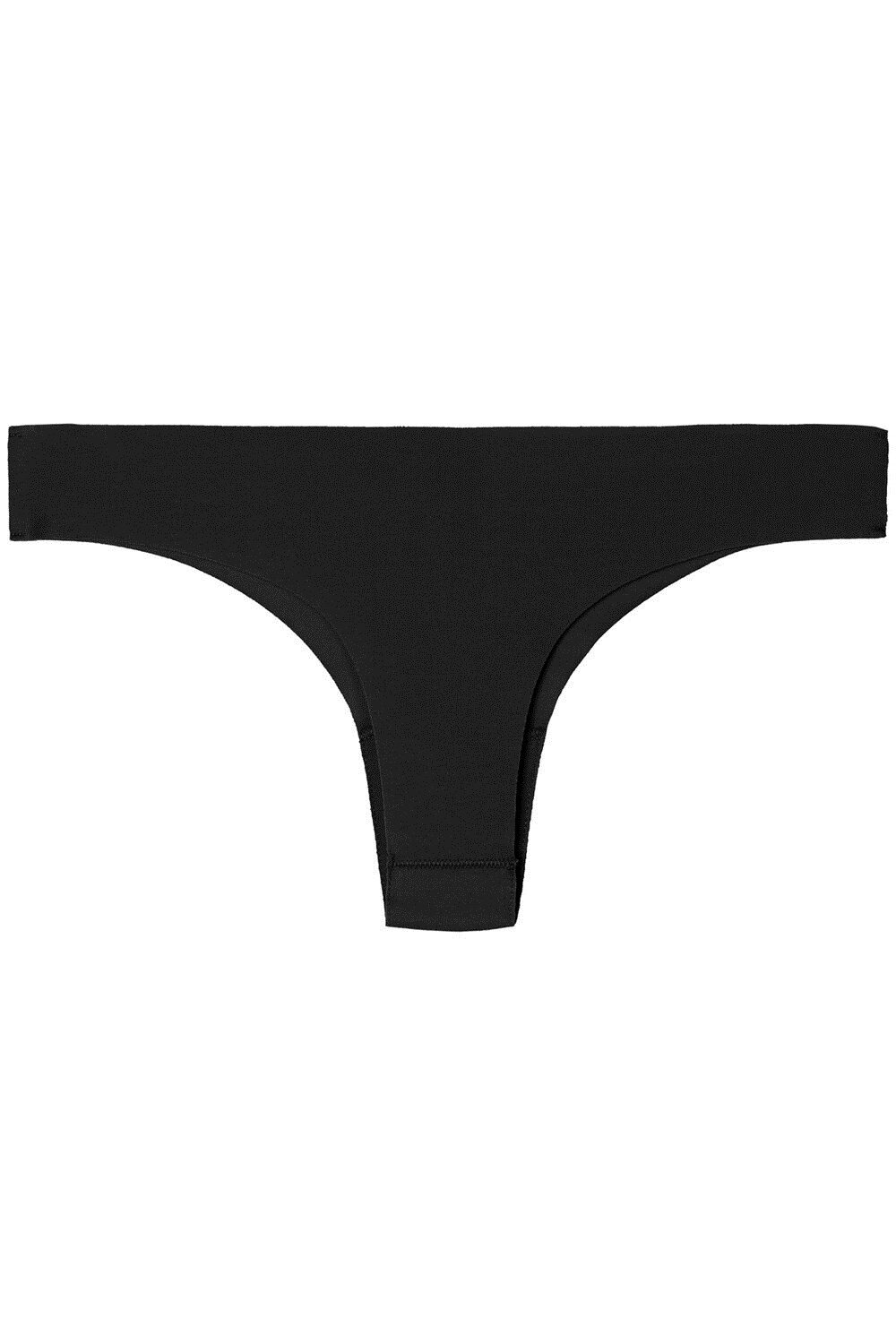 Tezenis Seamless Cheeky Briefs in Bawełniane Czarne Czarne | 6354-BZPJR