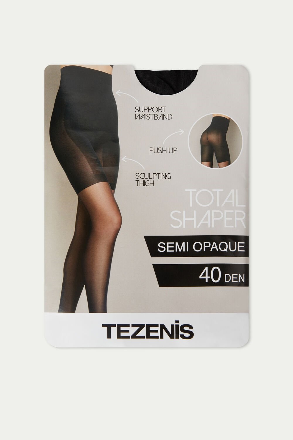 Tezenis Shaping Effect 40 Denier Tights Czarne Czarne | 5160-ZEWPH