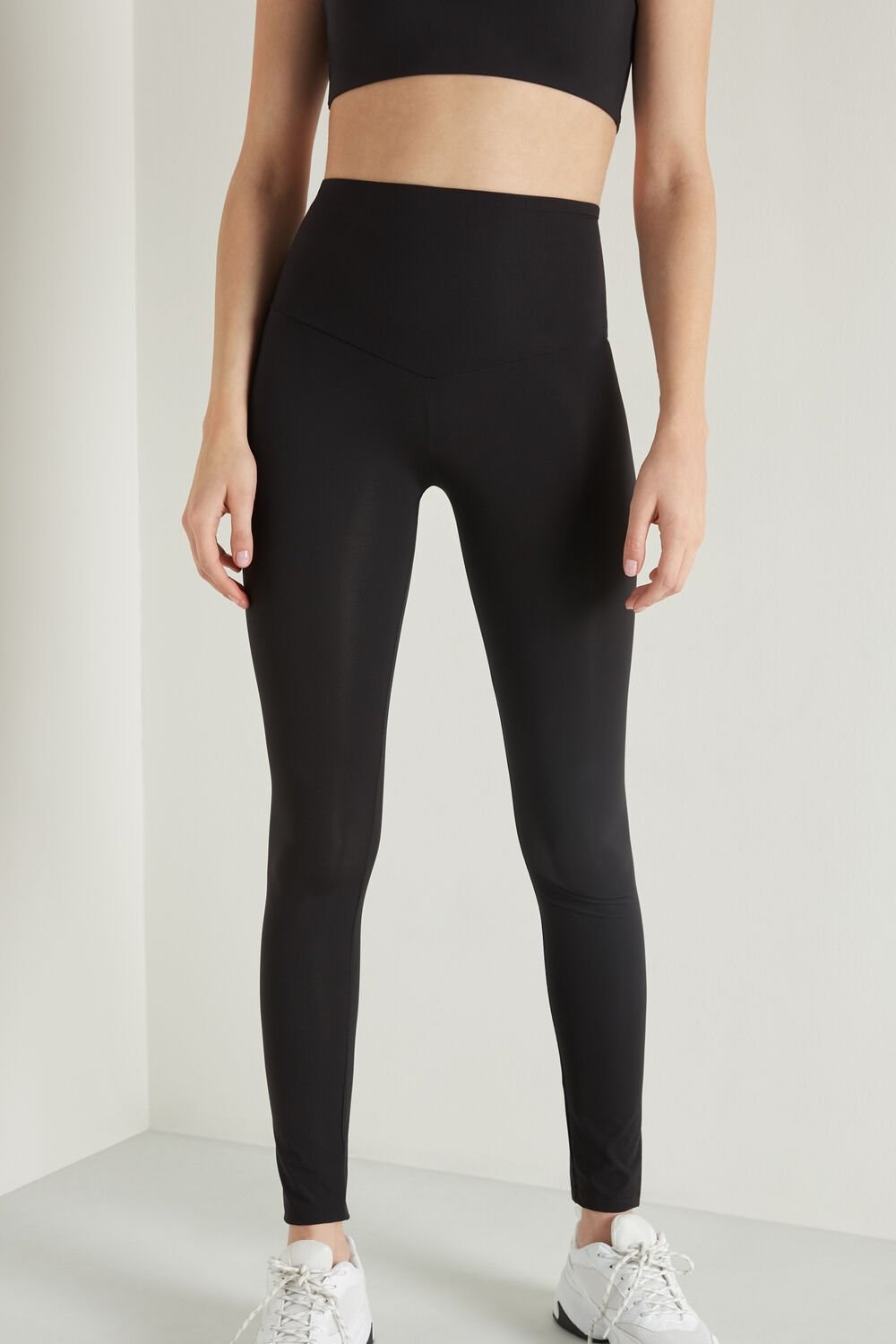 Tezenis Shaping Leggings Czarne Czarne | 2430-UVMWQ