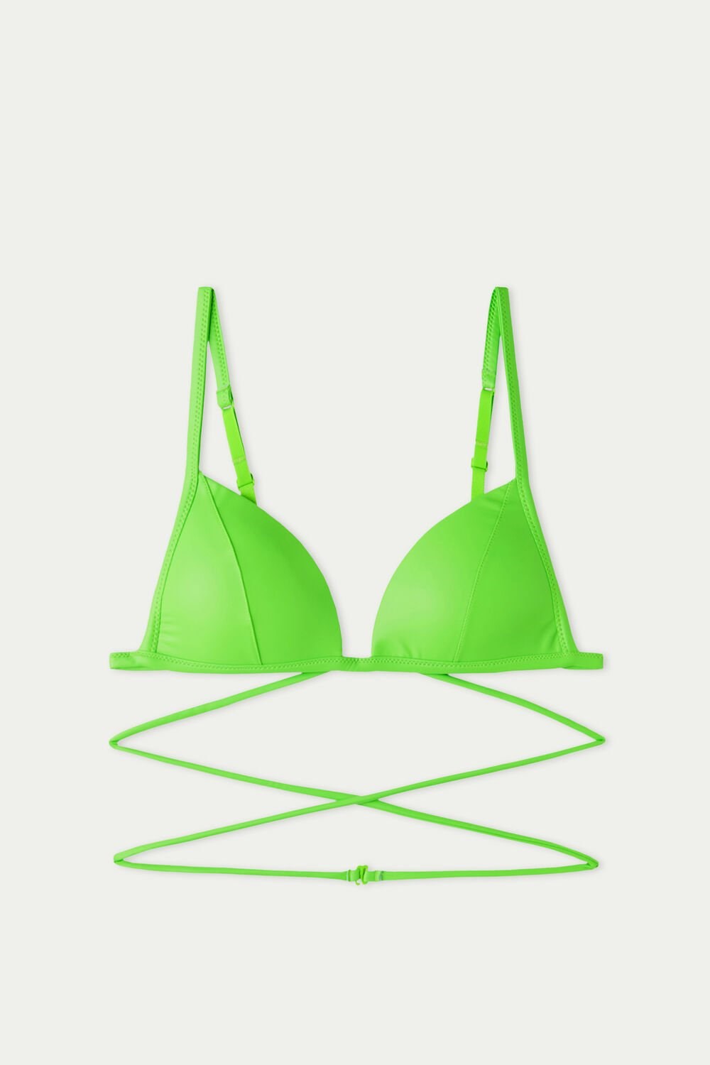 Tezenis Streetwear Latex Positano Watowany Triangle Bra Zielone Zielone | 0891-WLNXE