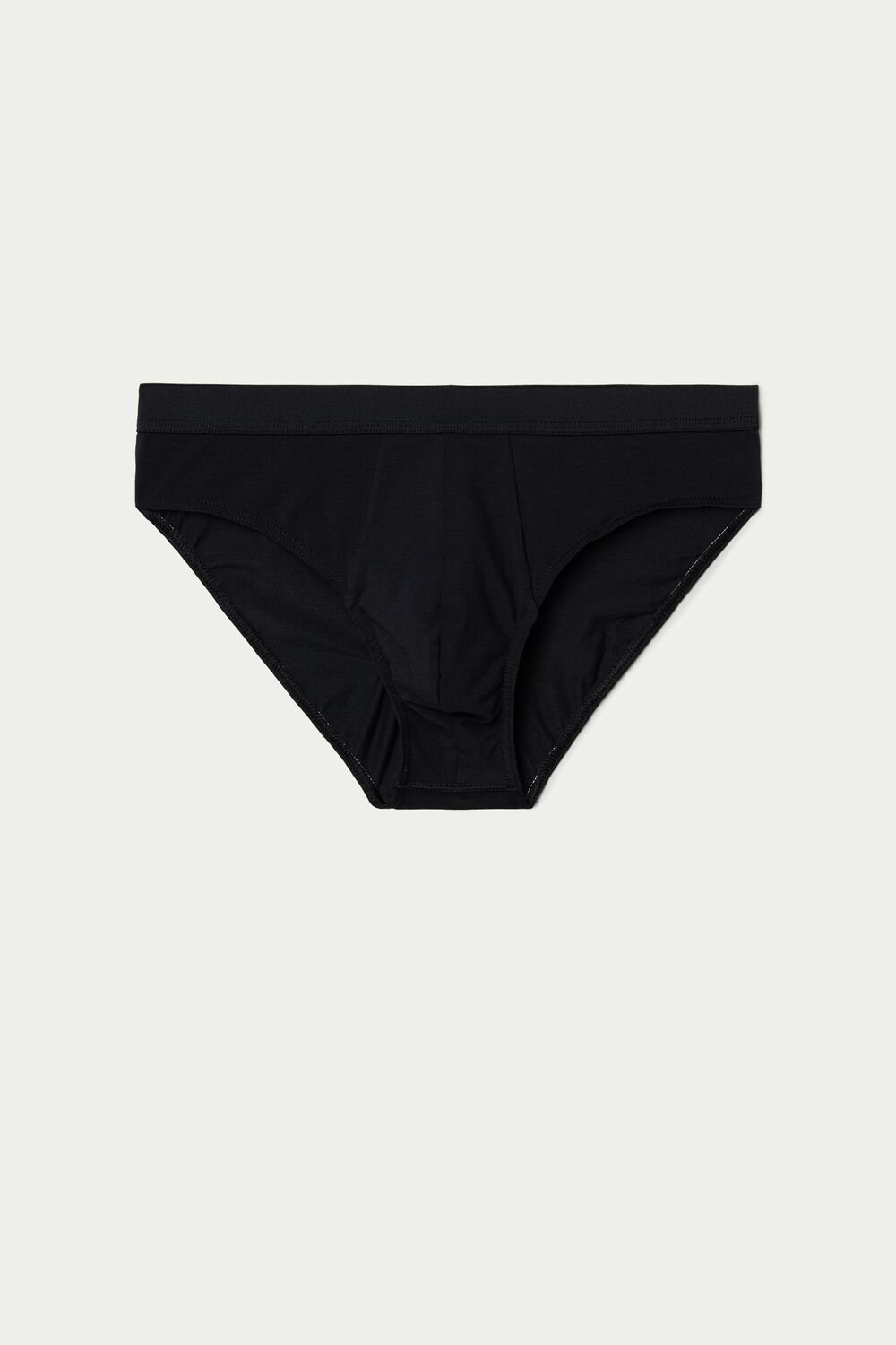 Tezenis Stretch Bawełniane Brief Czarne Czarne | 6358-YTGNP