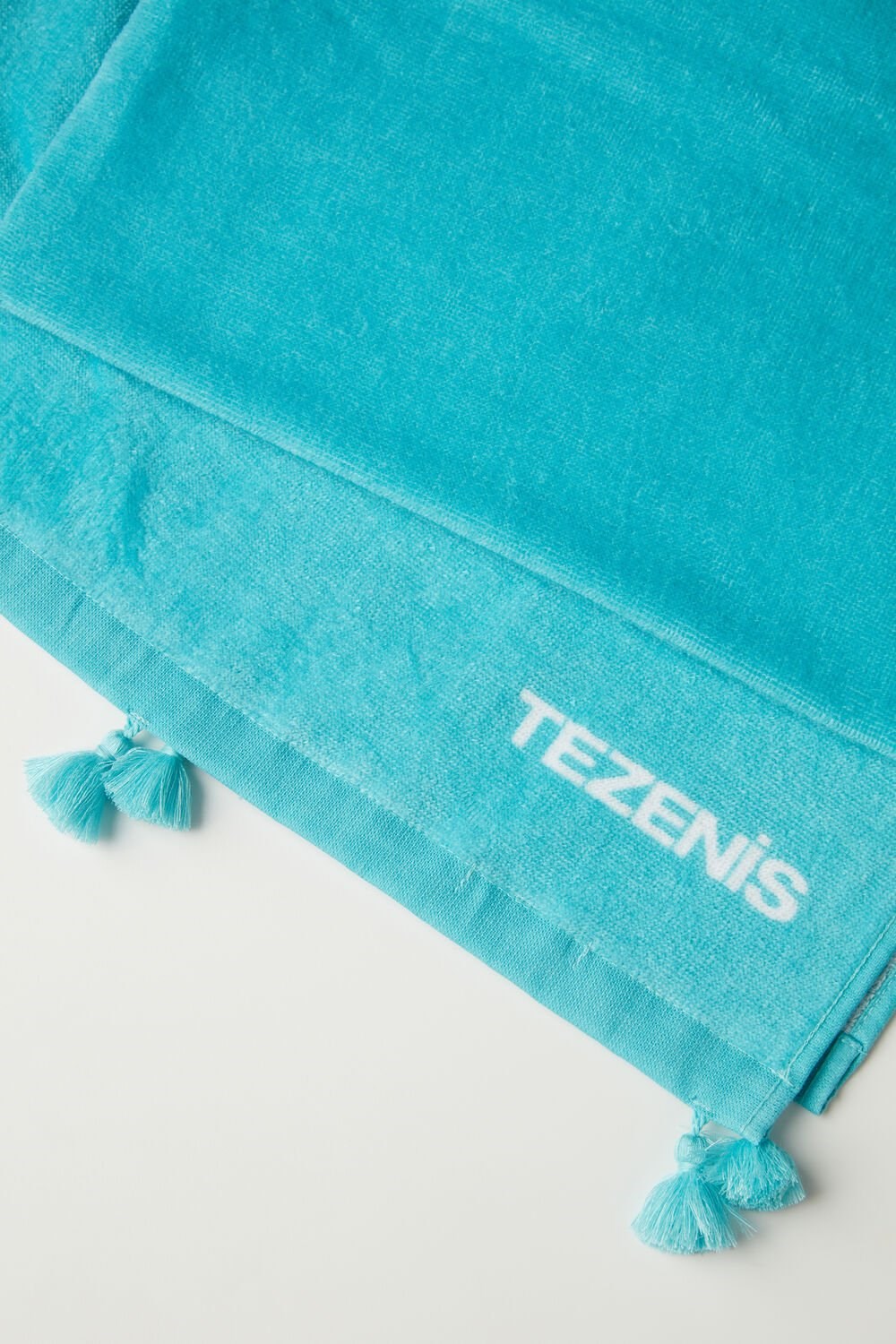 Tezenis Terry Cloth Beach Towel with Tassels Niebieskie Turkusowe | 5924-ZNOMX