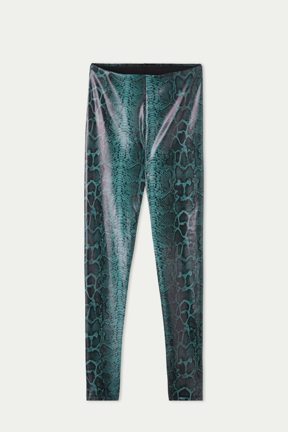 Tezenis Thermal Coated-Effect Python-Print Leggings Niebieskie Zielone | 1702-ALWVS