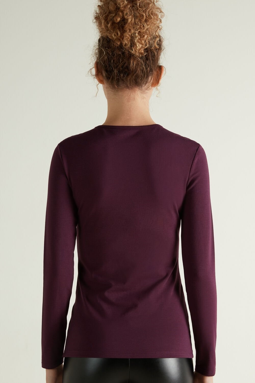 Tezenis Thermal Modal and Bawełniane Crew-Neck Top Violet Grape Skin 928u | 4238-YWQDC