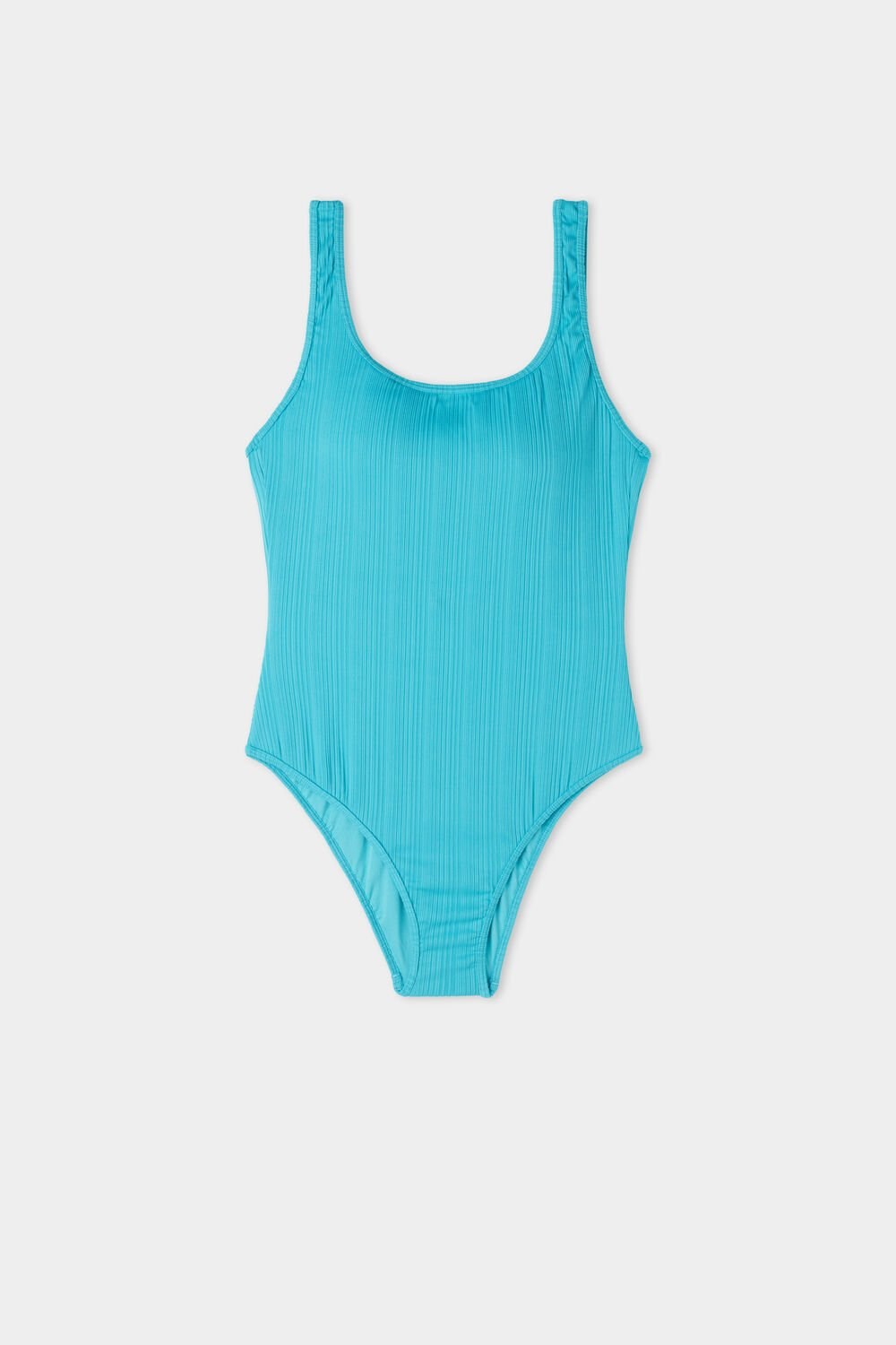 Tezenis Turquoise Żebrowany Recycled Lightly Watowany One-Piece Swimsuit Niebieskie Turkusowe | 6052-WEUXA