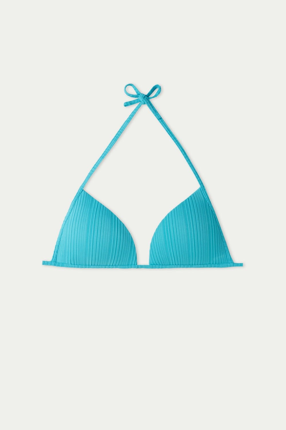 Tezenis Turquoise Żebrowany Recycled Microfiber Watowany Triangle Bikini Top Niebieskie Turkusowe | 1279-OCWZM