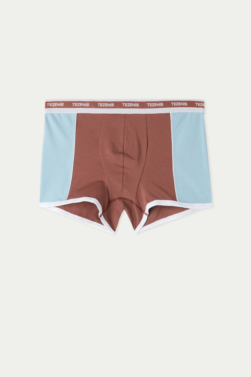 Tezenis Two-tone Bawełniane Boxers with Logoed Elastic Niebieskie Niebieskie | 4718-RLOEV