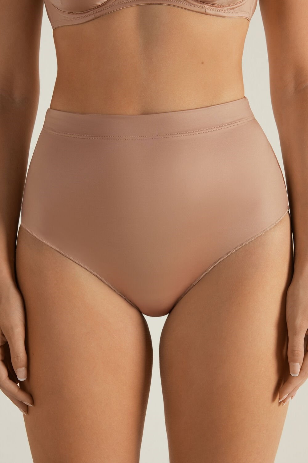 Tezenis Ultralight High-Waisted Shaping Panties Nude Natural Blush 1905 | 5219-MCOGP