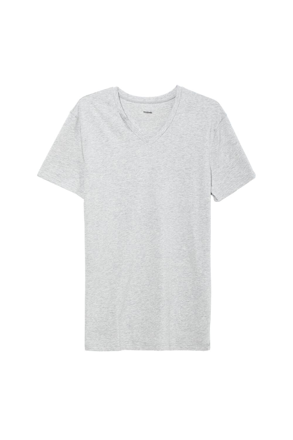 Tezenis V-Neck Stretch-Bawełniane T-Shirt Szare Głęboka | 0961-QOHEW