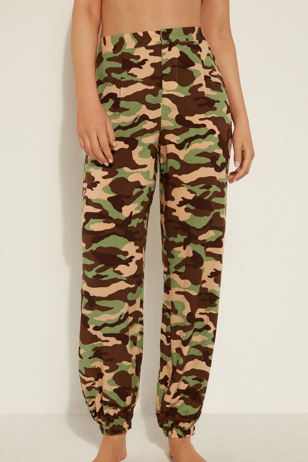 Tezenis Viscose Fabric Joggers Kolorowe Camo | 8962-AXEZM