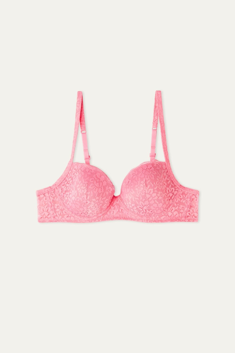 Tezenis Wien Recycled Koronkowe Lightly Watowany Balconette Bra Różowe Różowe | 0197-AIPLK