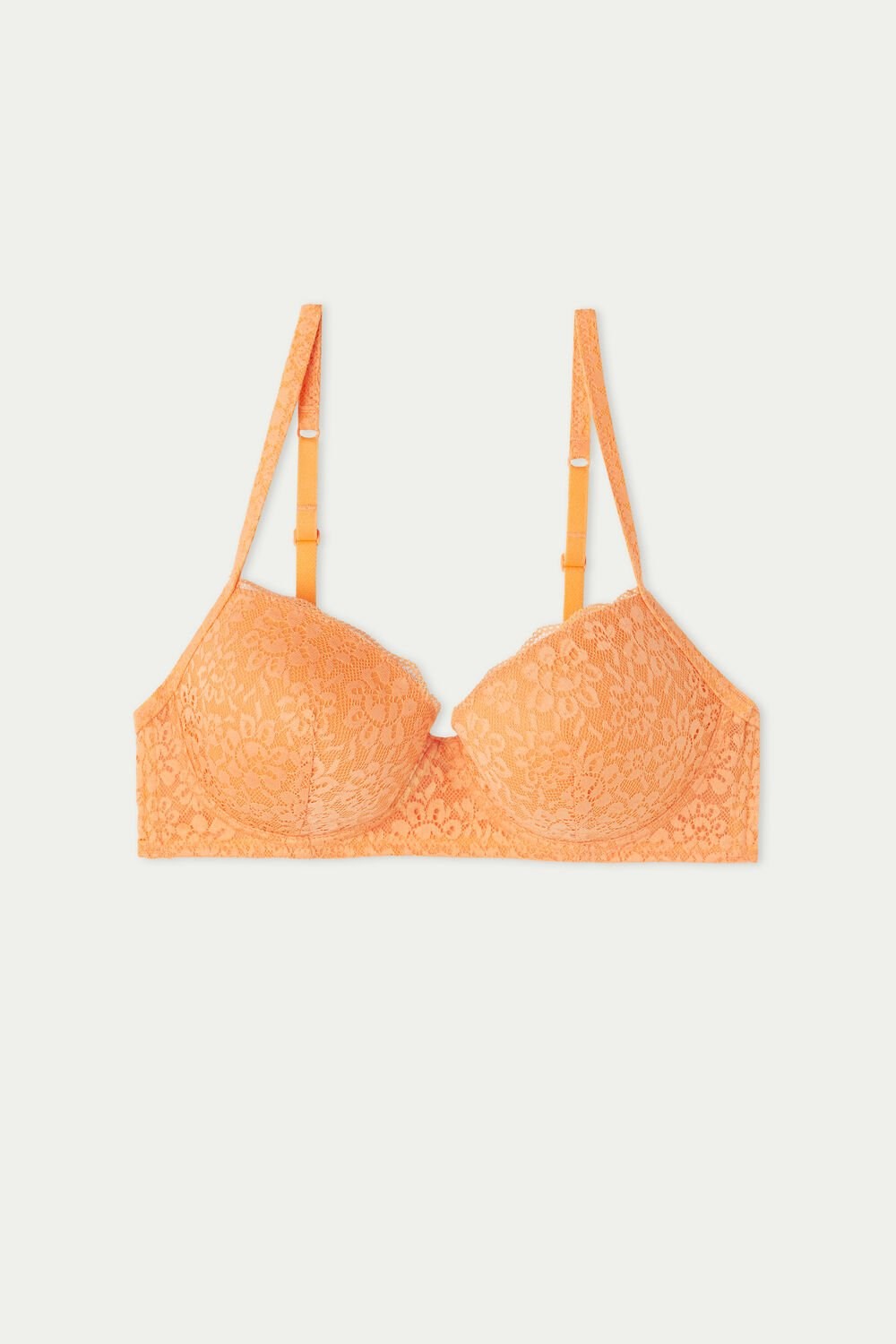 Tezenis Wien Recycled Koronkowe Lightly Watowany Balconette Bra Pomarańczowe Pomarańczowe | 8507-WLBFT