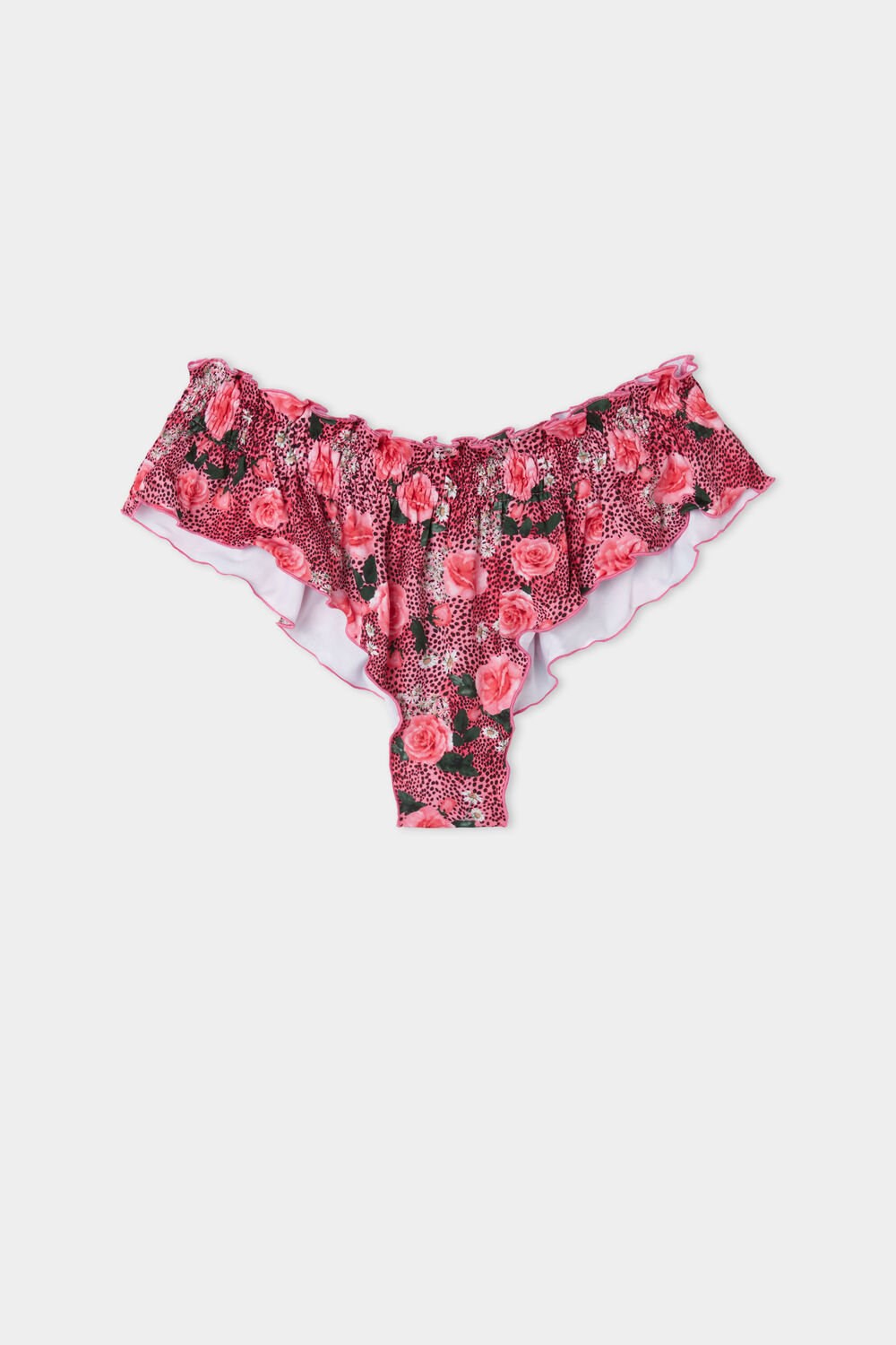 Tezenis Wild Roses Hipster Brazilian Bikini Bottoms Różowe | 0347-BUTGP