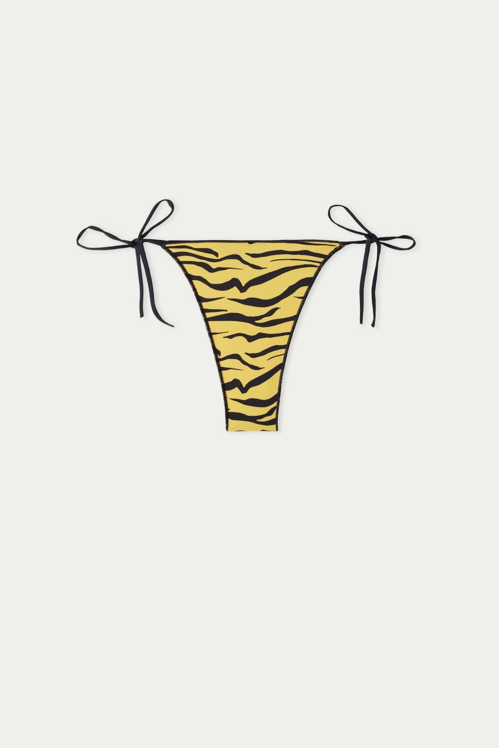 Tezenis Yellow Zebra String Brazilian Bikini Bottoms Czarne Żółte | 5243-BICQP