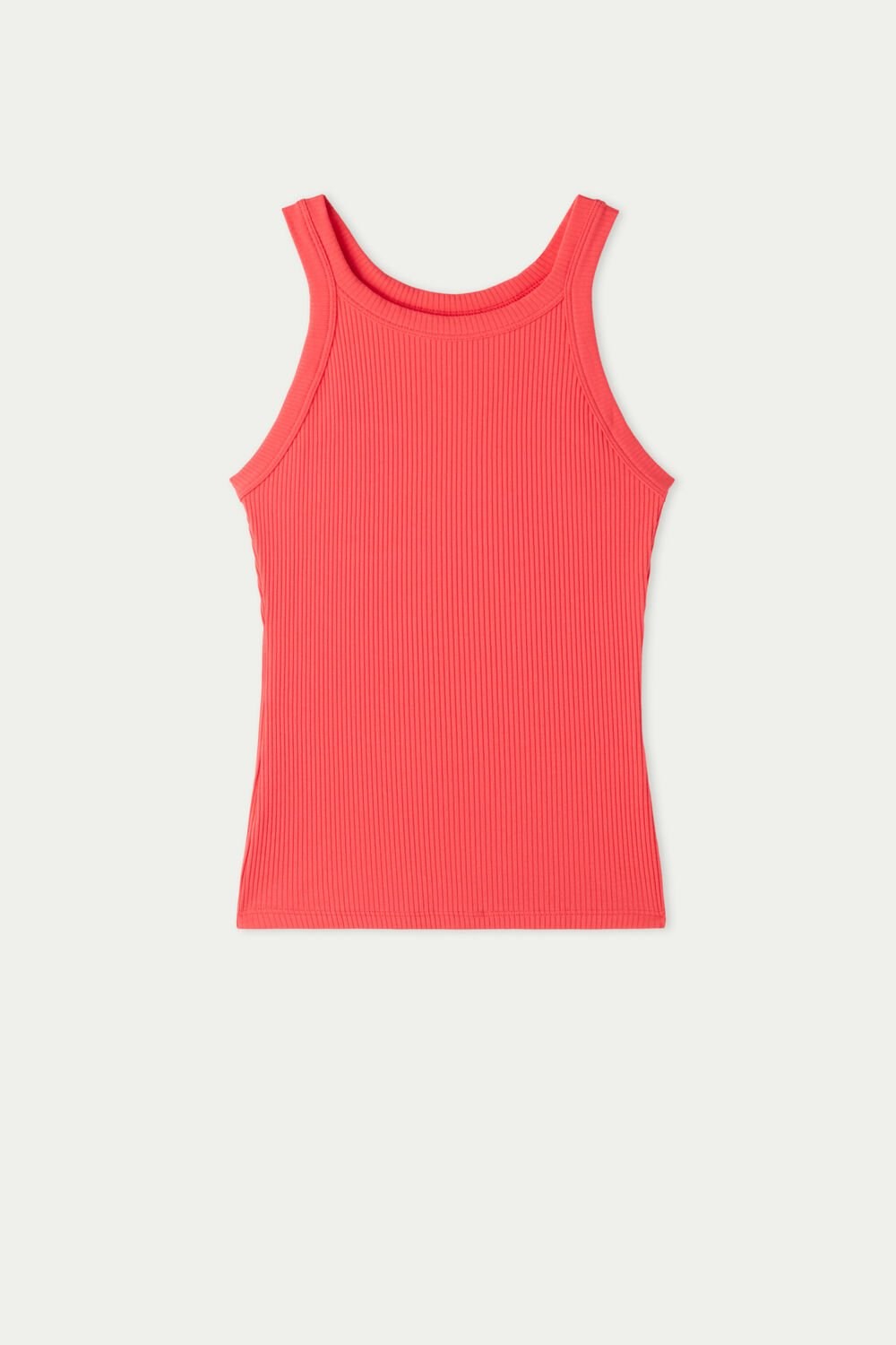 Tezenis Żebrowany Bawełniane Racerback Tank Top Pomarańczowe Koralowe Czerwone | 6914-BSZDK