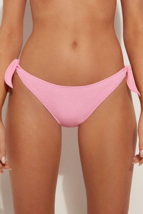 Tezenis 3D Effect String Bikini Bottoms Różowe Różowe | 9302-QHWOV