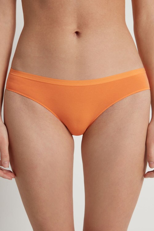 Tezenis Bawełniane Panties Pomarańczowe Pomarańczowe | 2578-AMTFQ