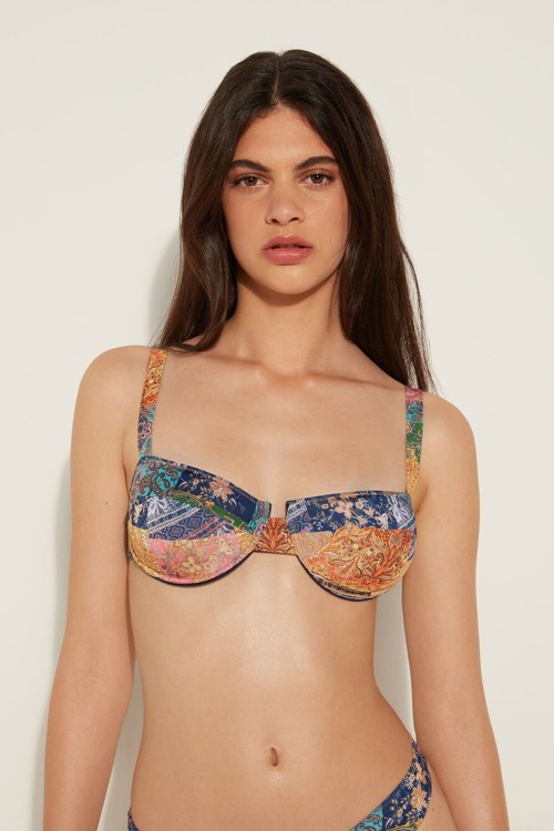 Tezenis Chic Bamboo Balconette Bikini Top Kolorowe | 0923-VGQAH