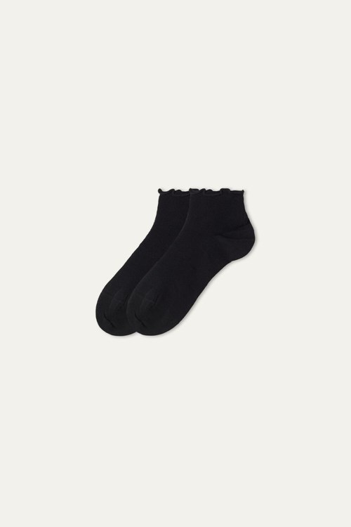 Tezenis Fancy No Show Socks Czarne Czarne | 3107-VUXRF