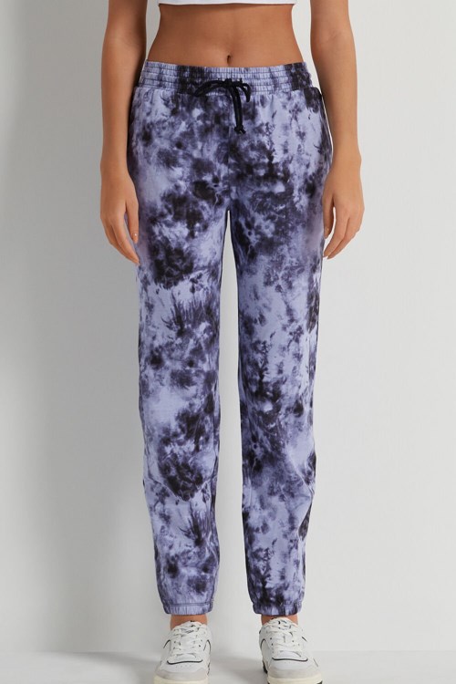 Tezenis Joggers with Welt Pocket Violet Faded Violet Print 336v | 8732-BDJES