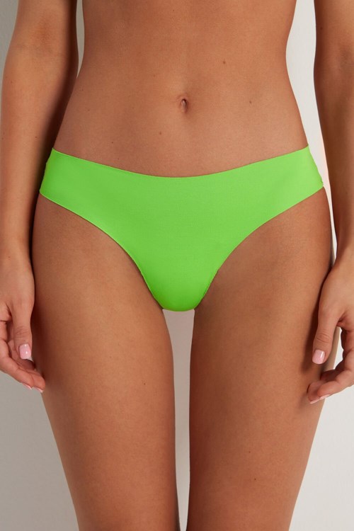 Tezenis Laser-Cut Bawełniane Recycled Koronkowe Brazilian Panties Zielone Zielone | 1430-YQCOX