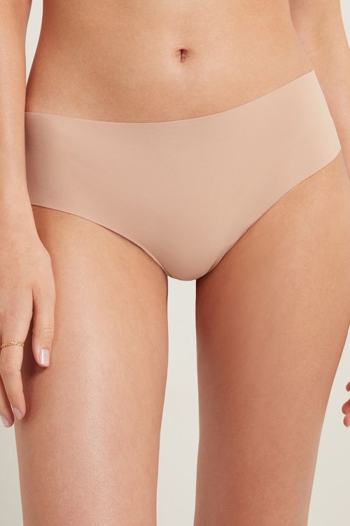 Tezenis Laser-Cut Microfiber Recycled Koronkowe Brazilian Panties Nude Natural Blush 1905 | 0259-ZMQIY