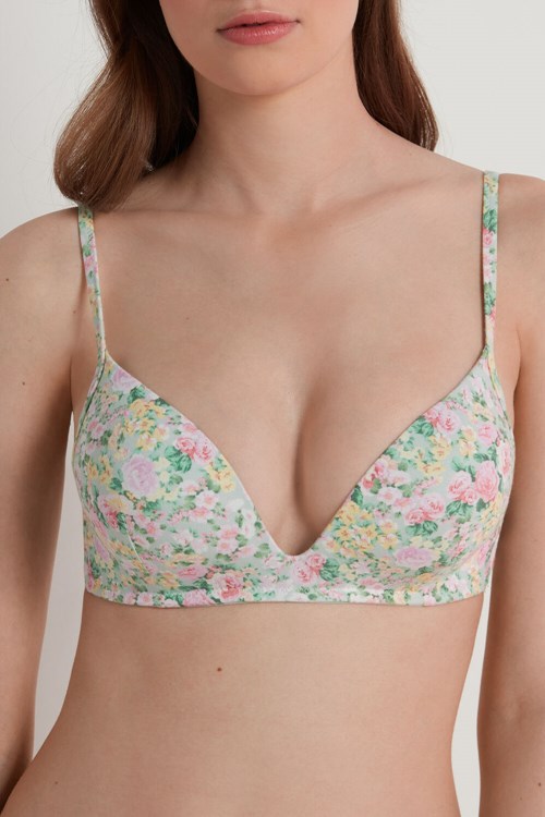 Tezenis London Bra in Printed Bawełniane Floral Pastel Country Print 636v | 0497-GUWPR