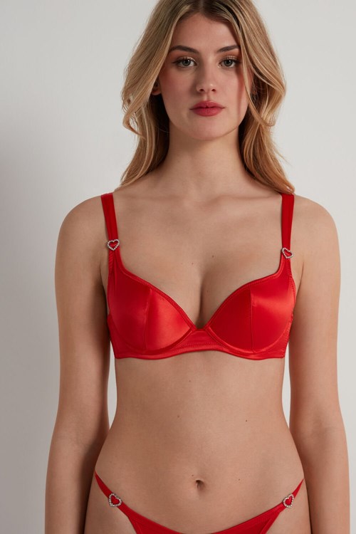 Tezenis Love Potion Moscow Push-up Bra Czerwone Czerwone | 3754-IBSEQ