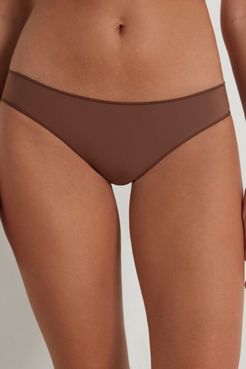 Tezenis Microfiber Panties Brązowe Brązowe | 0267-PHMXN