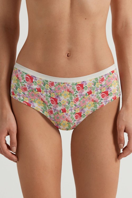 Tezenis Printed Bawełniane Boyshorts Floral Wildflower Print 294v | 9738-IGWJR