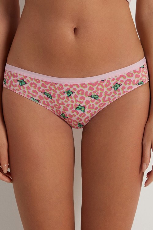 Tezenis Printed Bawełniane Panties Animal Spotted Butterfly Print 297v | 0583-AVRKW