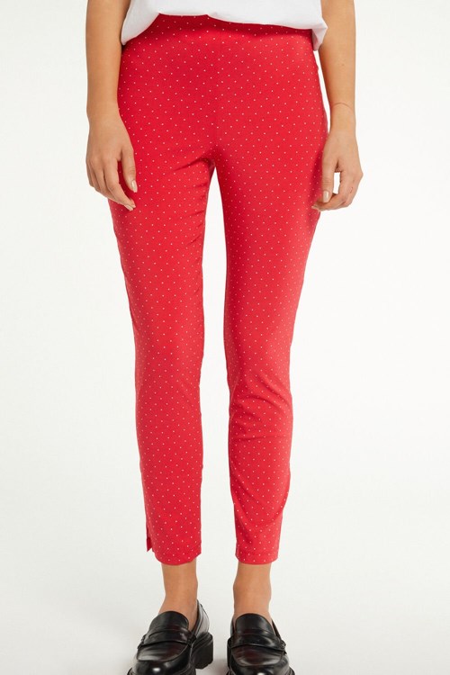 Tezenis Printed Capri Leggings Białe Czerwone | 4275-MPTVC