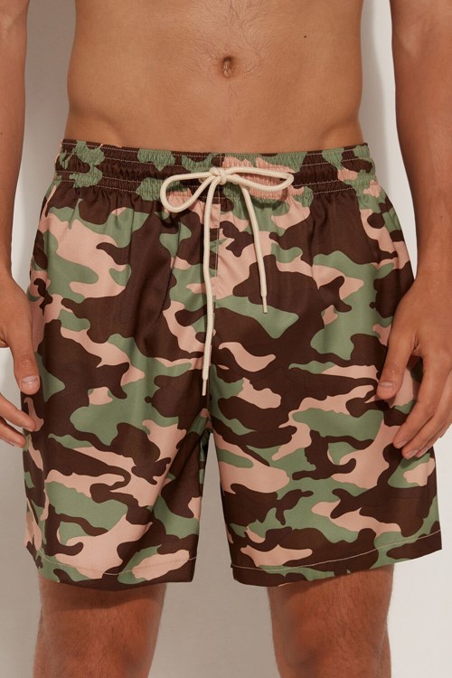 Tezenis Printed Swim Trunks Kolorowe Camo | 2518-JZDNE