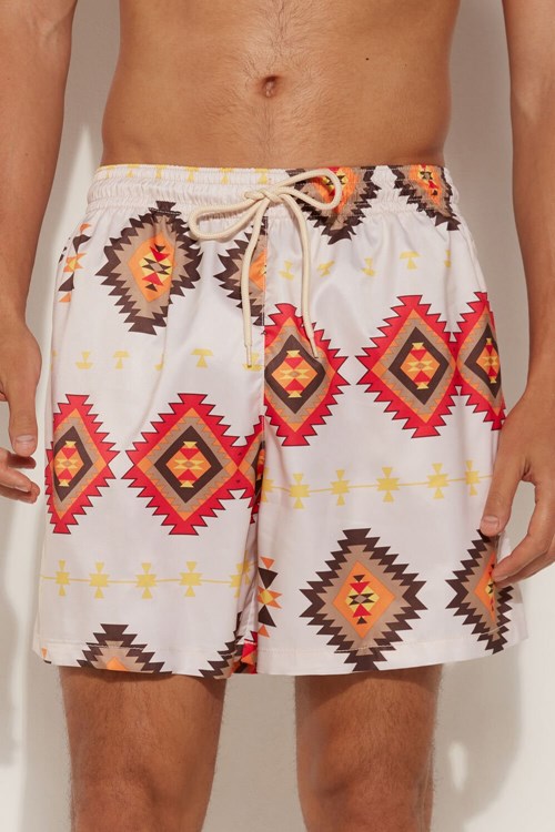 Tezenis Printed Swim Trunks Print Ethnic Print 580v | 8124-JDHMS