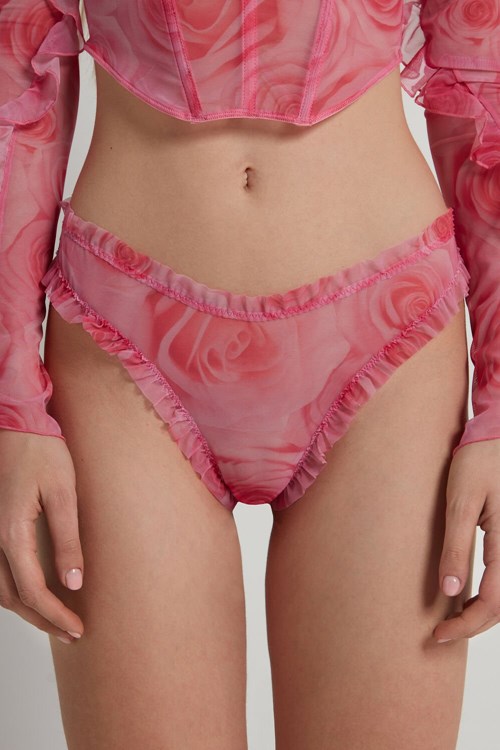 Tezenis Romantic Roses Brazilian Panties Różowe Różowe | 5312-JZHTU