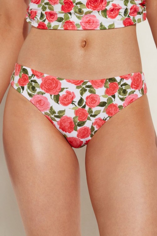 Tezenis Romantic Roses Klasyczne Bikini Bottoms Różowe | 2351-FSIAG