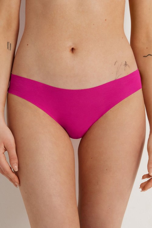 Tezenis Seamless Cheeky Briefs in Bawełniane Różowe Ciemny | 2641-AGEPT