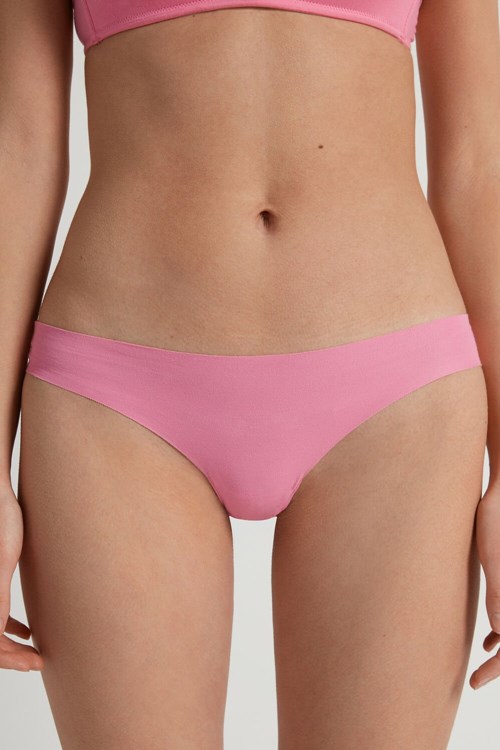 Tezenis Seamless Cheeky Briefs in Bawełniane Różowe Różowe | 3827-EFWKT