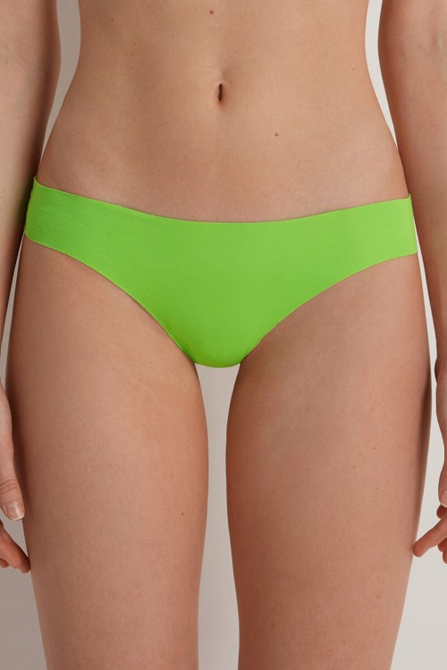 Tezenis Seamless Cheeky Briefs in Bawełniane Zielone Zielone | 7108-JWVRB