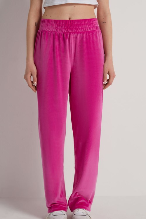 Tezenis Solid Color Chenille Pants Różowe Fuksja | 5609-ISPJH