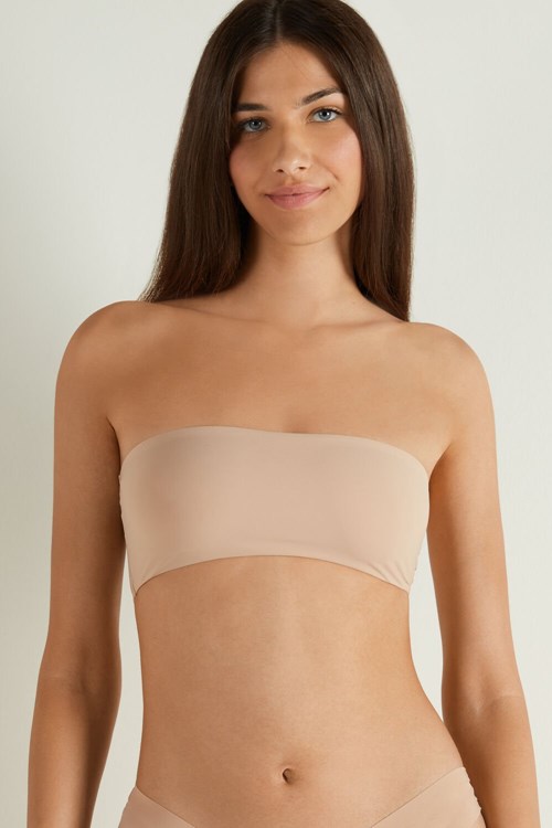 Tezenis Sydney Bandeau Top Bra in Microfiber Nude Natural Blush 1905 | 3752-WTSXQ