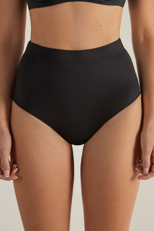 Tezenis Ultralight High-Waisted Shaping Panties Czarne Czarne | 3815-MTPUO