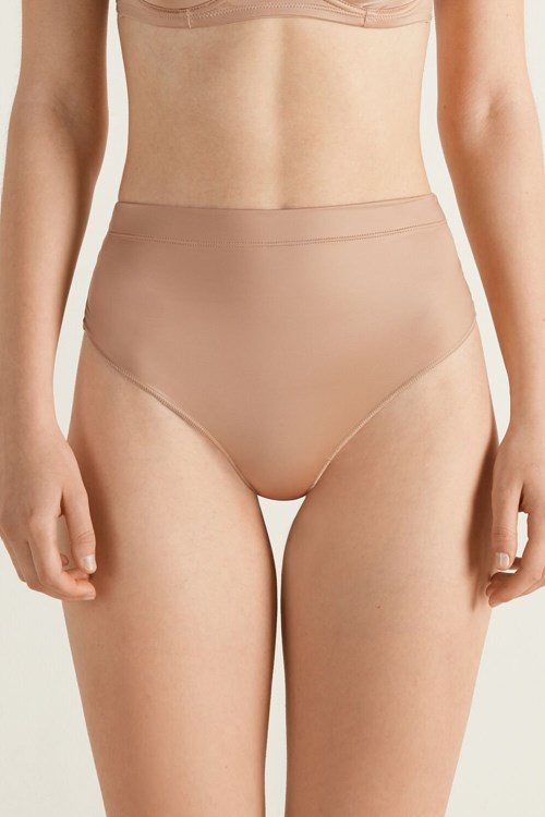 Tezenis Ultralight Shaping High-Stanem Brazilian Panties Nude Natural Blush 1905 | 1702-JZXGF