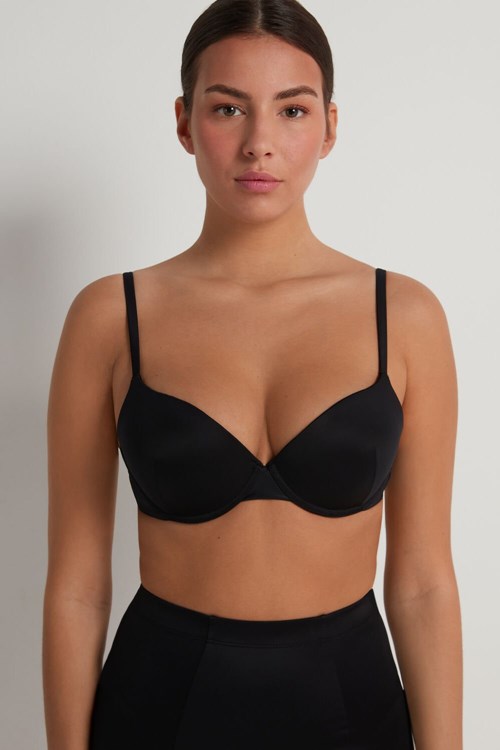 Tezenis Ultralight Shaping Push-Up Bra Czarne Czarne | 6421-YXORU